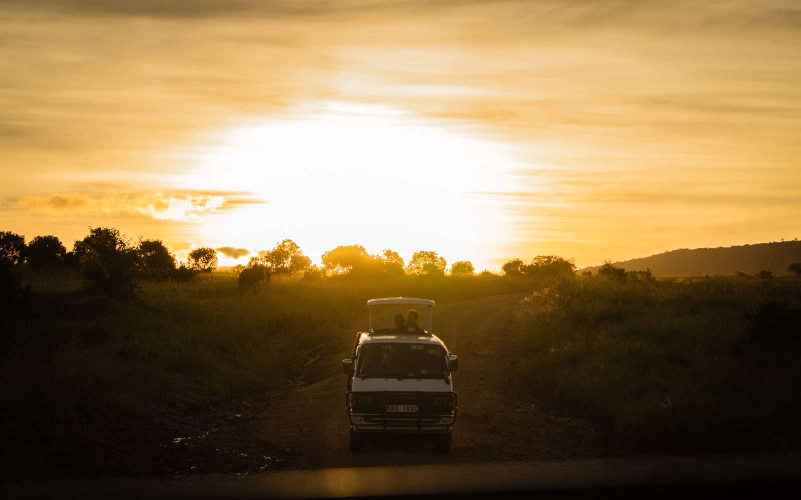 Sunrise over the Maasai Mara plains in Kenya